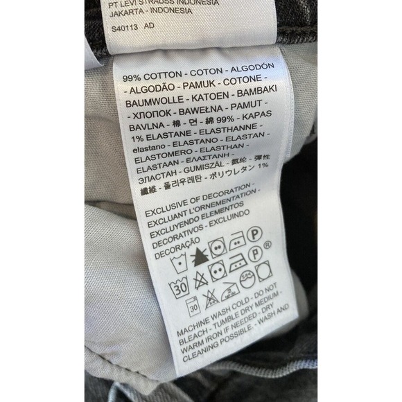 Levi's Men's 501 Straight Jeans - Black - Picture 5 of 11